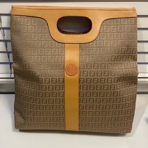 Fendi Zucca Foldover Bag